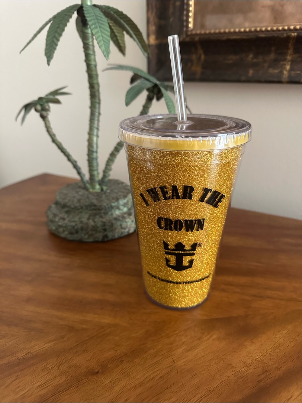 Royal Caribbean “I Wear The Crown “ Thermal Cold Drink Tumbler with Straw